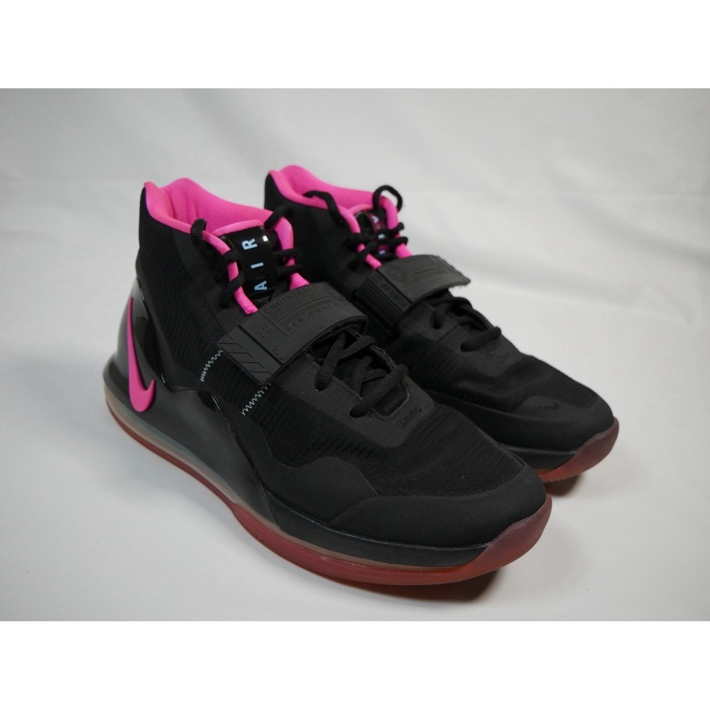 Nike Air Force Max Black Pink Basketball Shoes Men 9 AR0974-004 High Top Sneaker